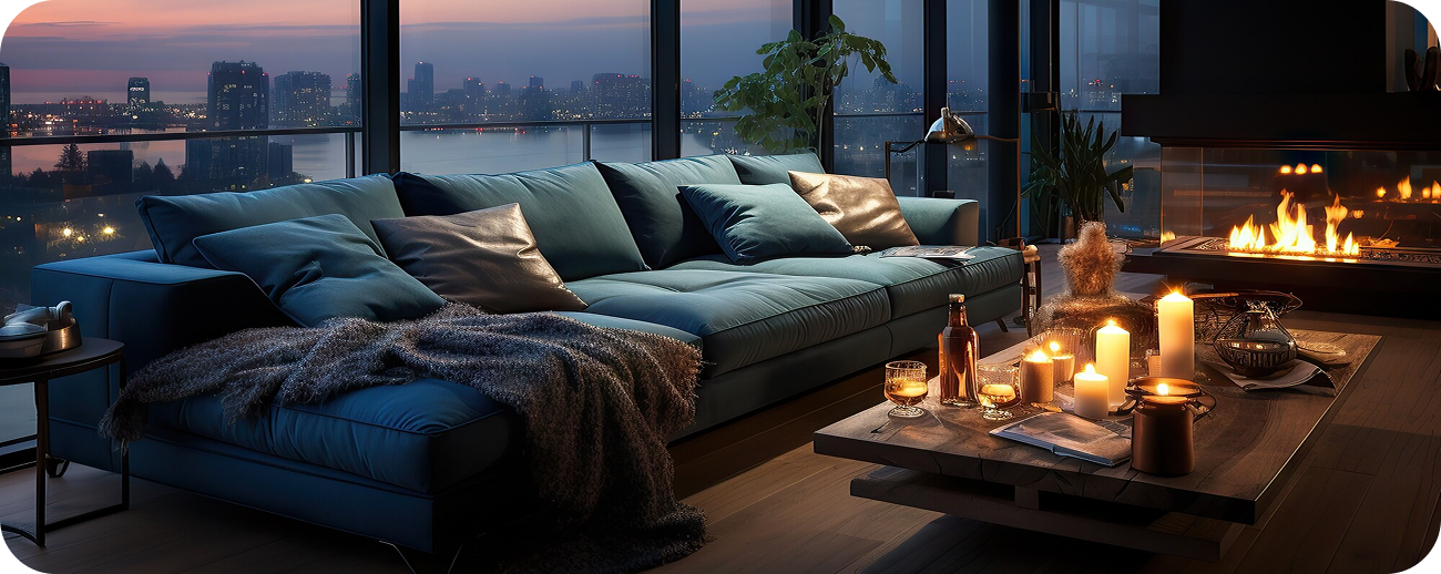 Cozy bedroom background